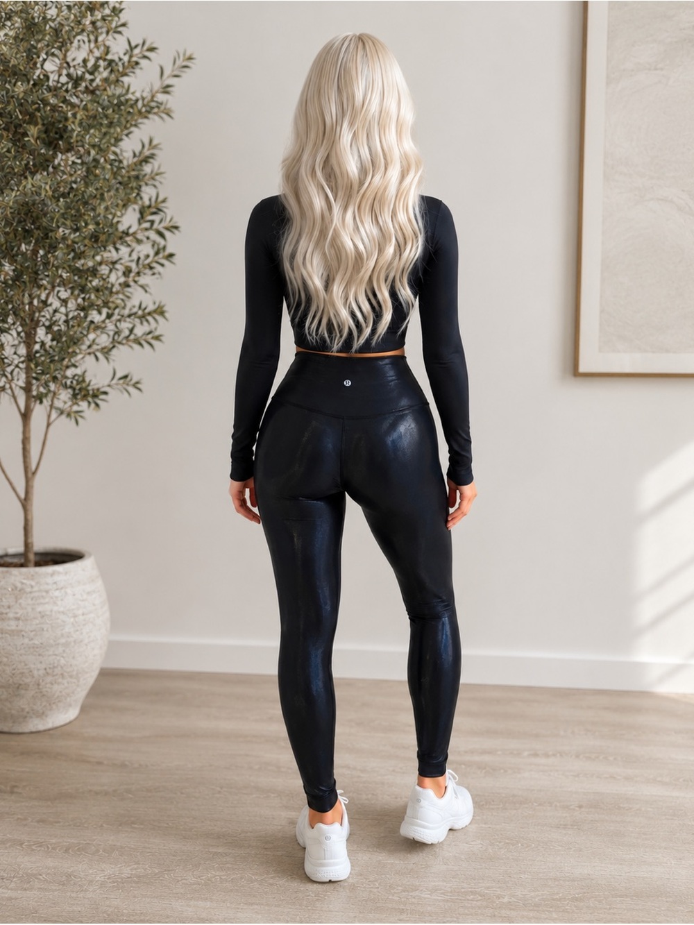 Lululemon Align High-Rise Pant Legging 25” Shine Radiate Foil Print Black
Size 8 - Picture 3 of 6
